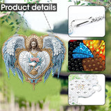 SKRYUIE Hanging Diamond Art Kits for Adults Christ, DIY Window Pendant Diamond Painting Kit Sun Catcher, Special Shaped Crystal Acrylic Double Sided, Porch Outdoor Garden Ornaments 6.9 x 7.88 Inch D3 SKRYUIE