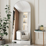 AUYHM Arched Full Length Mirror,65"x24"Floor Mirror,espejos Grandes para sala Elegantes,Silver Mirror Full Length,Body Mirrors for Bedroom(Silver) AUYHM