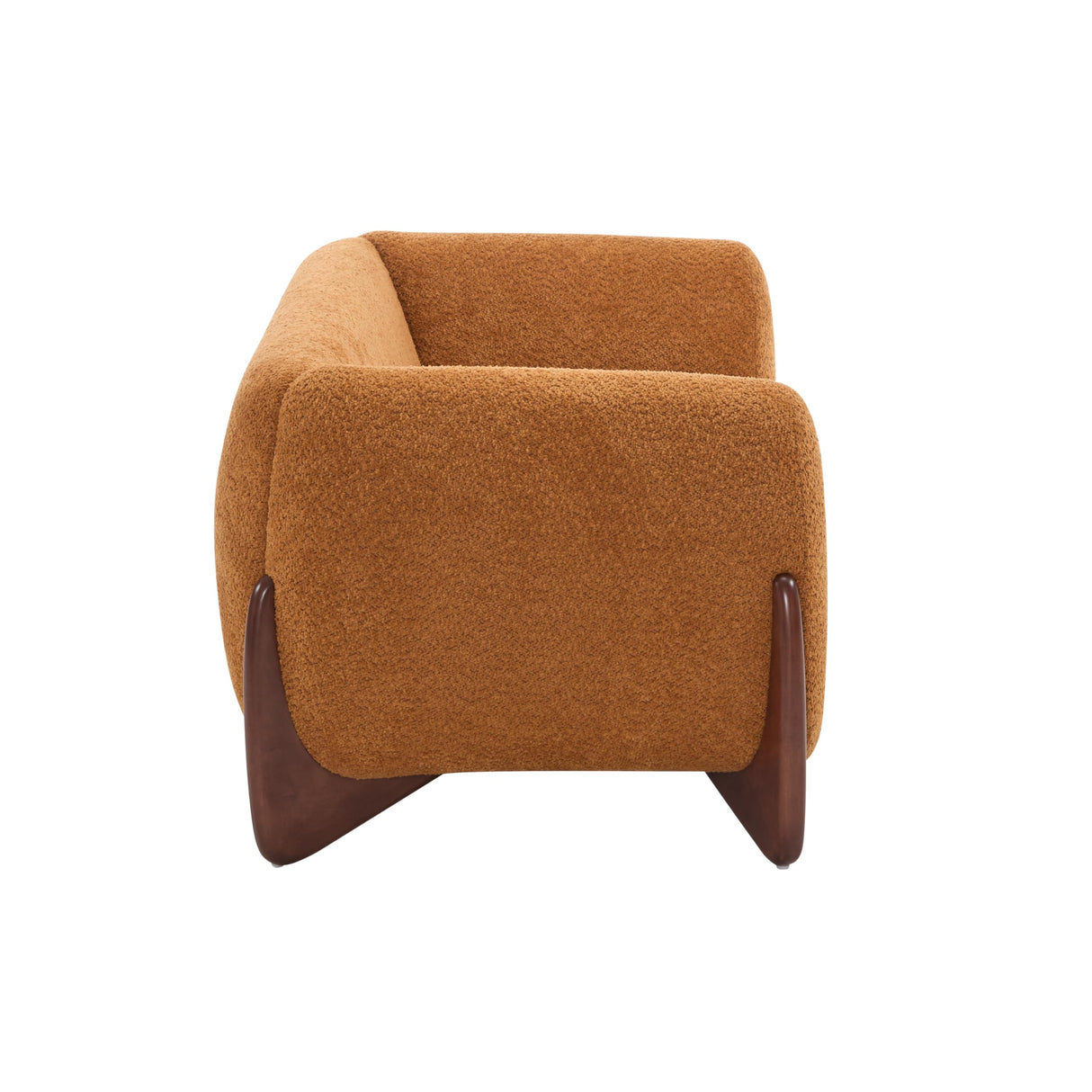 Christopher Knight Home Alma 63" Boucle Loveseat with Wood Legs, 2 Seater Sofa Couches for Living Room, Upholstered Couch Chair, Soft Seating Lounge Sofa Chair, Cozy Loveseat with Armrest, Caramel Christopher Knight Home