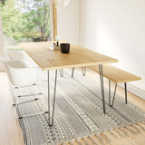 Genius Iron Hairpin Table Legs 16 inch, 3/8" Solid Metal Steel Firm Welding Home DIY for Coffee Table, Bench, Chair with Rubber Floor Protectors, Black, 4 PCS Genius Iron