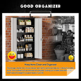 Greenvelly Metal Storage Cabinet, 72” Locking Metal Garage Storage Cabinet with 2 Doors and 4 Adjustable Shelves, Lockable Steel Tool Cabinets for Home Office, Garage,School,Gym (Black Grey) Greenvelly