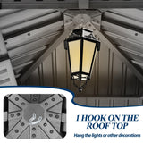 COVERONICS 10' x 10' Outdoor Galvanized Hardtop Gazebo - Aluminum Heavy-Duty Double Roof Vented Gazebo with Breathable Netting & Privacy Curtains for Patio, Porch, Garden, Lawn COVERONICS