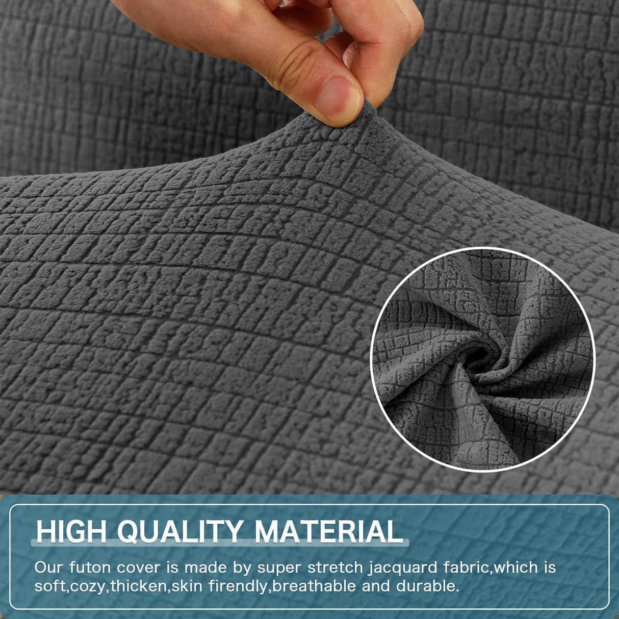 H.VERSAILTEX 100% Waterproof Stretch Recliner Cover 1 Piece Electric Power Lift Recliner Chair Slipcovers Furniture Protector Couch Soft with Elastic Bottom, Medium,Grey H.VERSAILTEX