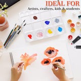 DUGATO Large Paint Palette Trays (2 Pack, 10x13) - 20-Well Plastic Mixing Palettes for Acrylic, Oil, Watercolor & Gouache Paints - Artist Supplies DUGATO