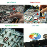 Playz Advanced Electrical Circuit Board Engineering Kit for Kids with 328+ STEM Projects on Electricity, Voltage, Currents, Resistance, & Magnetic Science | Gift for Children Age 8-13+ Playz