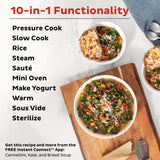 Instant Pot Pro 10-in-1 Pressure Cooker, Slow Cooker, Rice/Grain Cooker, Steamer, Sauté, Sous Vide, Yogurt Maker, Sterilizer, and Warmer, Includes App With Over 800 Recipes, Black, 6 Quart Instant Pot