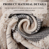 Boho Runner Rug 2'x6', Washable Hallway Rug Runner Non Slip Rubber Backed, Kitchen Farmhouse Area Rug Floor Mat with Tassels, Tufted Woven Cotton Entryway Carpet, Grey DXGJOKR