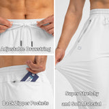 G Gradual Men's Sweatpants with Zipper Pockets Tapered Joggers for Men Athletic Pants for Workout, Jogging, Running (White, Medium) G Gradual