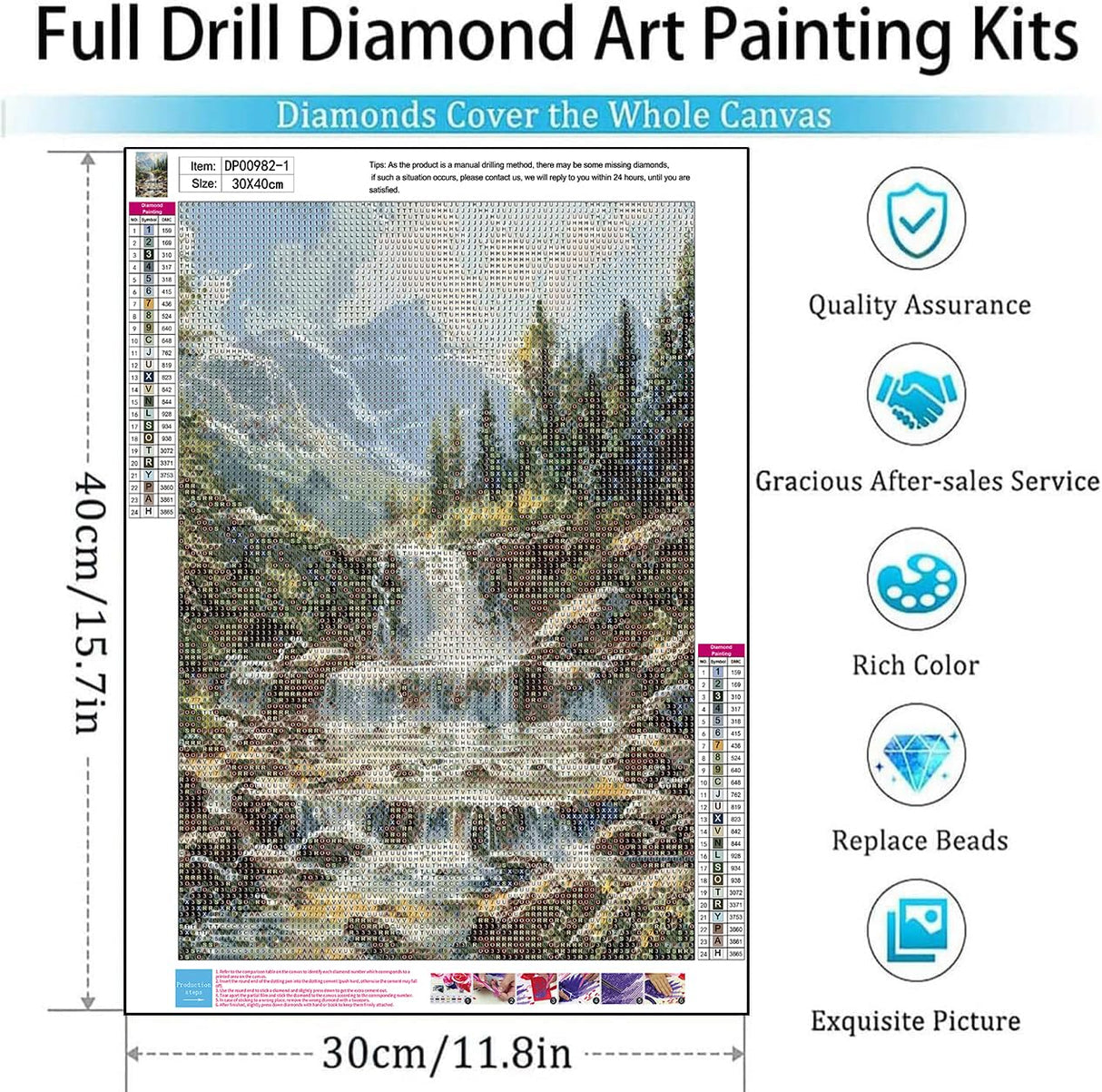 EIBEILI Diamond Painting Kits for Adults, 4 Pack Landscape Diamond Art Kits for Beginners DIY 5D Full Drill Forest Sunset Scenery Diamond Dots Gem Art and Crafts for Home Wall Decor 12x16 Inch EIBEILI