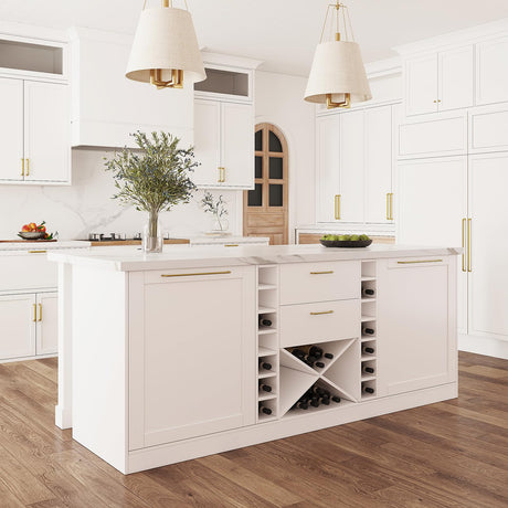 homary 72'' Kitchen Island with Seating Island Table with Wine Storage & 2 Drawers Marble Dining Table for 4 People homary