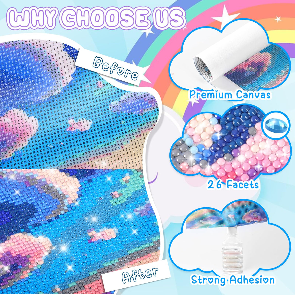 5D Diamond Painting, Seattle Skyline Washington Diamond Embroidery Paintings, DIY Diamond Painting Kits for Adults Diamond Art Home Wall Decor, 12x16 Inch IPISSOI