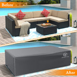 STARTWO Patio Furniture Covers Waterproof Outdoor Lawn Furniture Set Cover for 7-12 Piece Sectional Sofa, Conversation Set Garden Dining Tables Chairs,Grey STARTWO