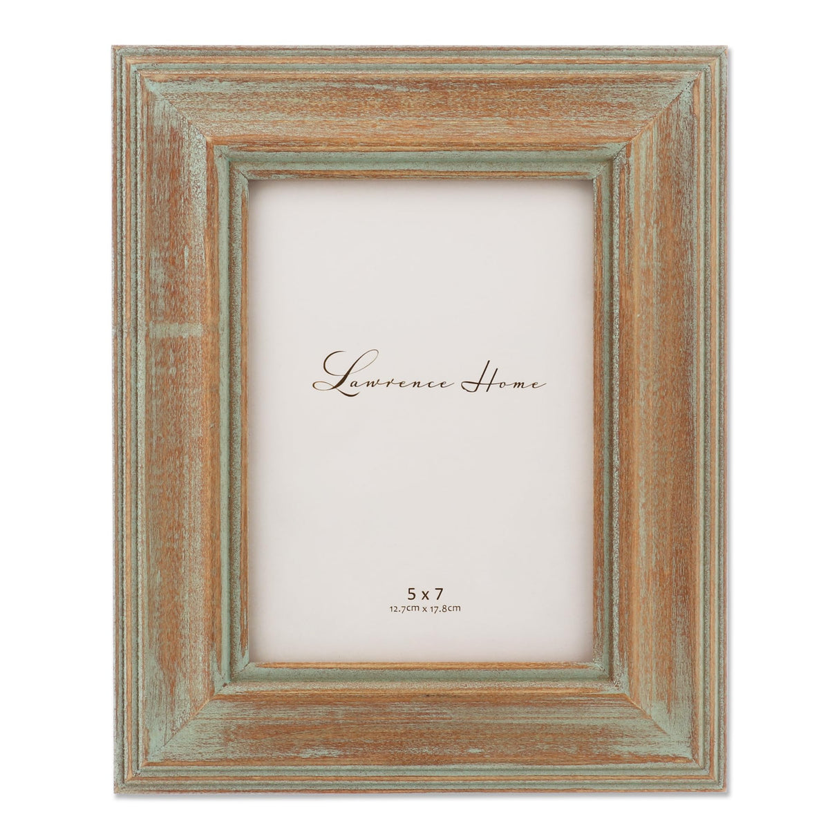 Lawrence Frames 5x7 Weathered Wood With Verdigris Wash Picture Frame (733157) Lawrence Frames