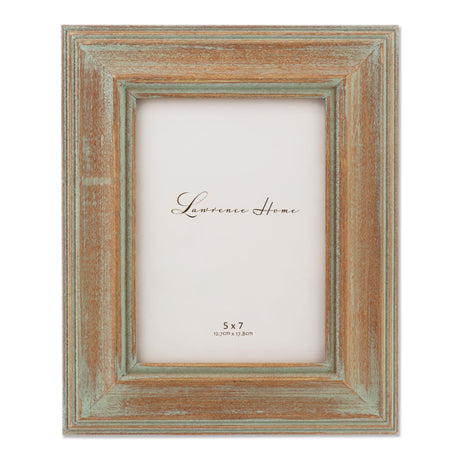 Lawrence Frames 5x7 Weathered Wood With Verdigris Wash Picture Frame (733157) Lawrence Frames