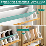 YITAHOME Shoe Cabinet with 2 Flip Drawers for Entryway, Large Shoe Storage Cabinet with Shoe Storage Bench, Hidden Narrow Shoe Rack with Door for Living Room, White YITAHOME