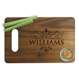 Custom Personalized Walnut Wooden Cutting Board - Wedding Anniversary for Couples - Engraved and Monogrammed (SMALL - 9" x 6") The Wedding Party Store