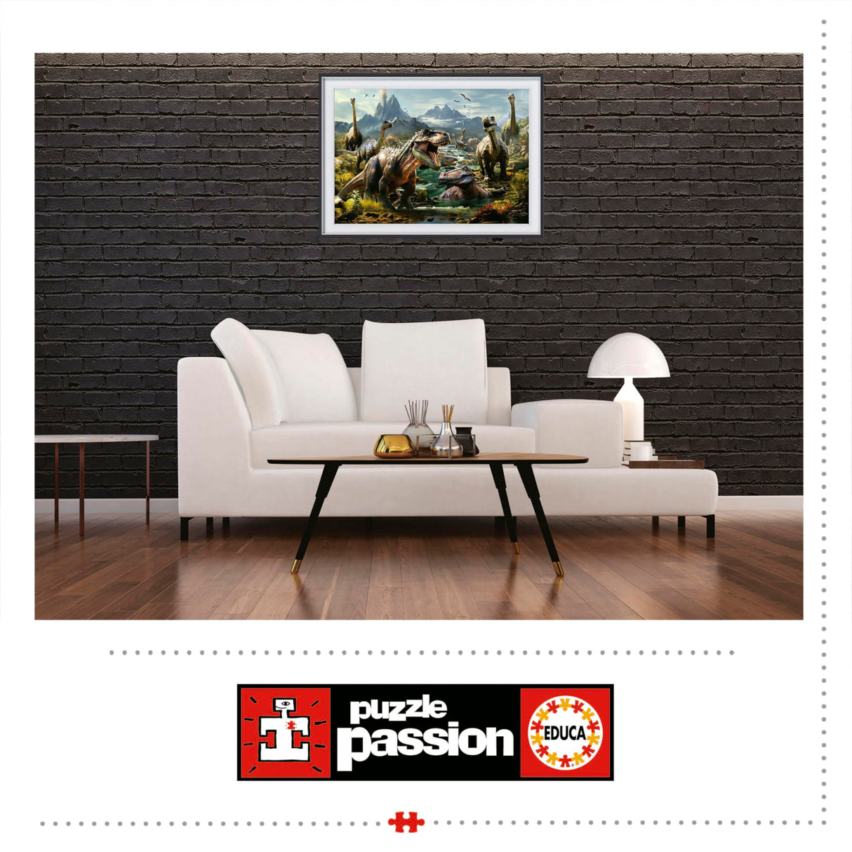 Educa - Fierce Dinosaurs - 1000 Piece Jigsaw Puzzle - Puzzle Glue Included - Completed Image Measures 26.77" x 18.9" - Ages 14+ (19924) Educa