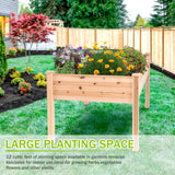 48"x34" Raised Garden Bed - Elevated Wood Planter Box for Healthy Plant Growth, 440 lb Capacity - Natural Color BACKYARD EXPRESSIONS PATIO · HOME · GARDEN