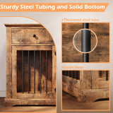 Dog Crate Furniture, 44 Inch Wooden Dog Kennel Furniture Indoor with 2 Storage Drawers, Heavy Duty Large Dogs Crate Furniture, Cage & House Furniture for Small Medium Large Dogs, Brown VENDORZ