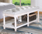 Janoray Farmhouse Storage Bench Wooden Entryway Upholstered Tufted Ottoman Bench for Bedroom End of Bed Hallway Organizer, Beige Janoray