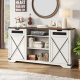 FiveWillowise Tall TV Stand, White Entertainment Center with Storage Cabinets for 65 Inch TV, 60'' Modern Media Console Table with Drawers and Adjustable Shelves, Television Stands for Living Room FiveWillowise