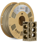 OVERTURE Super PLA+ Filament 1.75mm, Toughness Enhanced PLA Plus, Professional Toughness 3D Printer Filament 1kg (2.2lbs), High Precision +/- 0.02mm (Light Brown) OVERTURE