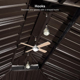 PURPLE LEAF 11' X 15' Outdoor Hardtop Gazebo Patio Wide Aluminum Frame Metal Double Roof with Heavy Duty Netting and Curtains for Permanent Hard Top Pavilion Screen, Khaki PURPLE LEAF