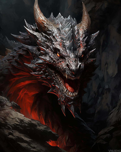 VNUIEHG Dragon Paint by Numbers for Adults, Acrylic Oil Painting by Numbers Kits for Beginner with Paintbrushes Brushes Paintwork Art Canvas for Home Decor 16x20 inch / 40x50 cm