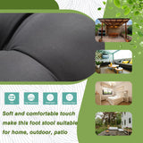 WELL-STRONG 15" Foldable Foot Stool Ottoman with Metal Frame - Washable Dark Grey Upholstered Indoor/Outdoor Footrest for Living Room, Bedroom, Patio - Space-Saving Compact Design WELL-STRONG