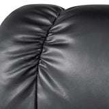 MCombo Manual Swivel Recliner with Ottoman, Reclining Chair with Vibration Massage for Small Spaces, Living Room, Office, Faux Leather 9068 (Black) MCombo