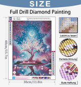 Benjenes Diamond Art Kits for Adults, Moonlight Diamond Painting Kits for Adults, 5D DIY Round Drill Gem Art Paint with Diamonds Dots Crafts Kits for Home Decor Gift 14x14inch Benjenes