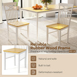 Giantex Wooden Dining Chairs Set of 4, Kitchen Chairs w/Rubber Wood Frame, High & Curved Slatted Backrest, Modern Armless Chairs, Farmhouse Accent Side Chairs for Dining Room Living Room Giantex