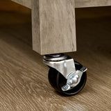 HOMCOM Rolling Kitchen Cart with Stainless Steel Countertop, 1 Bottom Shelf, 1 Slotted Middle Shelf and 4 Castor Wheels, Grey HOMCOM