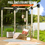 ITeVe.GD Pergola DIY Bracket Kits,2-Way "L" Shaped Corner Brackets for 4" x 4"(Actual:3.5" x 3.5") Lumber for Outdoor Pergola,Proch,Log Cabin W/Hardware - 1Pack ITeVe.GD