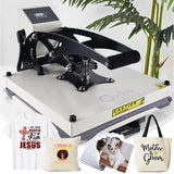 ColorSub Heat Press 15x15 inch Industrial Quality Heat Press Machine with Slide Out Drawer, Heat Press Machine for T Shirts, White ColorSub