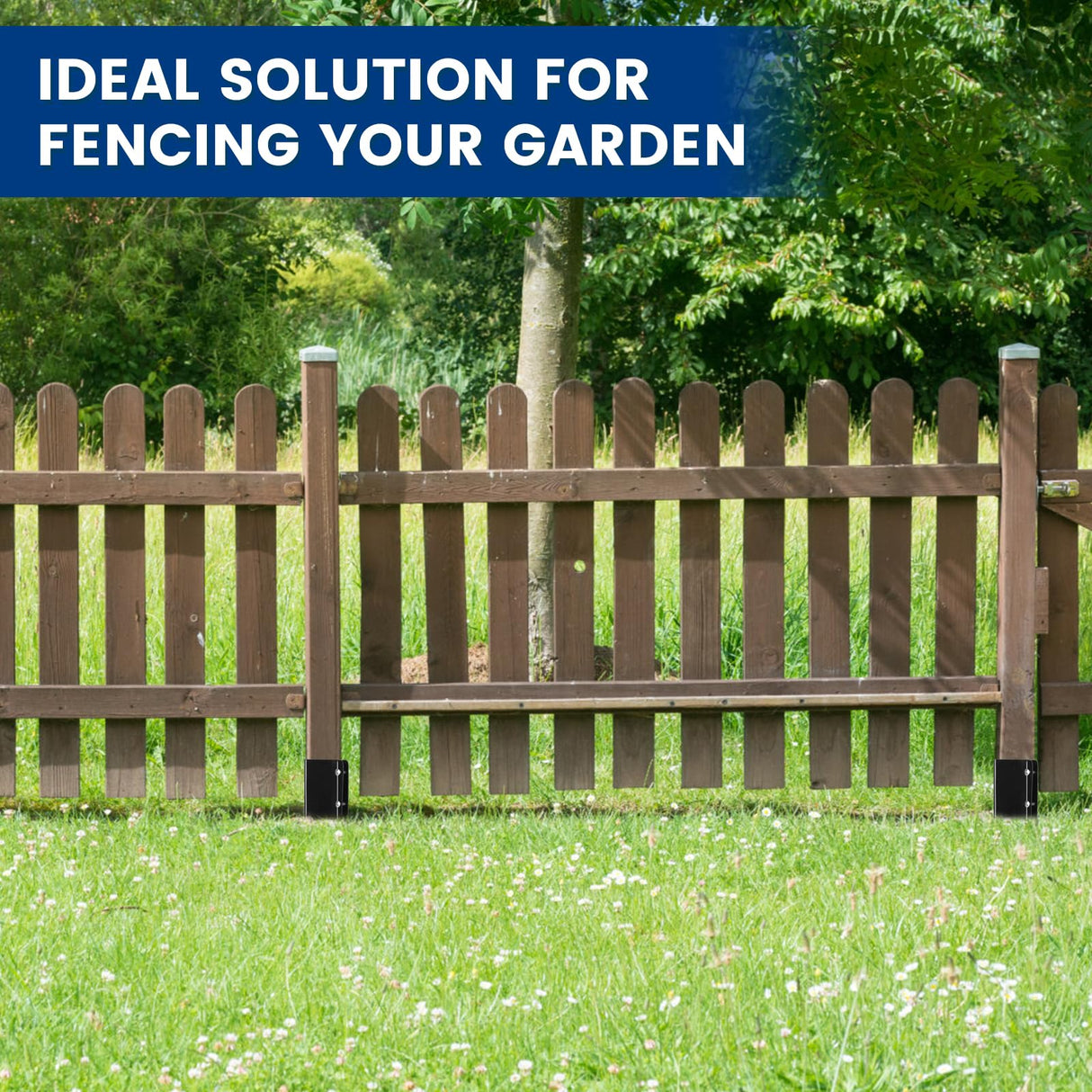 TIyneayle 6 Pack 4x4 Fence Post Anchor Ground Spike Mailbox Fence Post Spikes Stakes TIyneayle