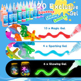 116PCS Magic Glow-in-The-Dark Gel Water Fairy Toy, Aqua DIY Elf Set with 18 Shape Molds, 100ml Gels, Water Squishy Kit, Make 150+ Water Animals,Christmas Birthday Gift, Arts Crafts STEM Kit for Kid Craft Spot!