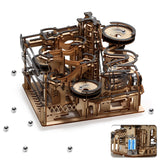 Sainsmart Jr. 3D Wooden Puzzles for Adults, Electric Marble Run Building Kit, Wooden Model Kits Spaceport, Creative Gifts for Teens Ages 14+ (Galaxy Walk) SainSmart Jr.