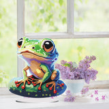 ARTopet DIY Diamond Desktop Ornament Special Shaped Crystal Frog Diamond Art Painting Tabletop Ornaments Single Sided Diamond Home Decor ARTopet