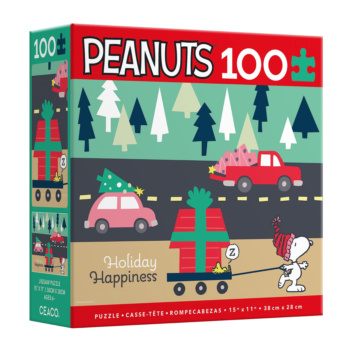 Ceaco - Peanuts Holiday - Peanuts Festive Fun - 100 Piece Jigsaw Puzzle Ceaco