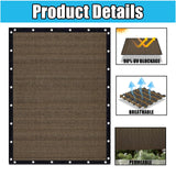 Amagenix Sun Shade Cloth Privacy Screen with Grommets 90% Sunblock Shade, Pergola Replacement Shade Cover Canopy for Outdoor Patio Garden,10' x 12', Mocha Amagenix