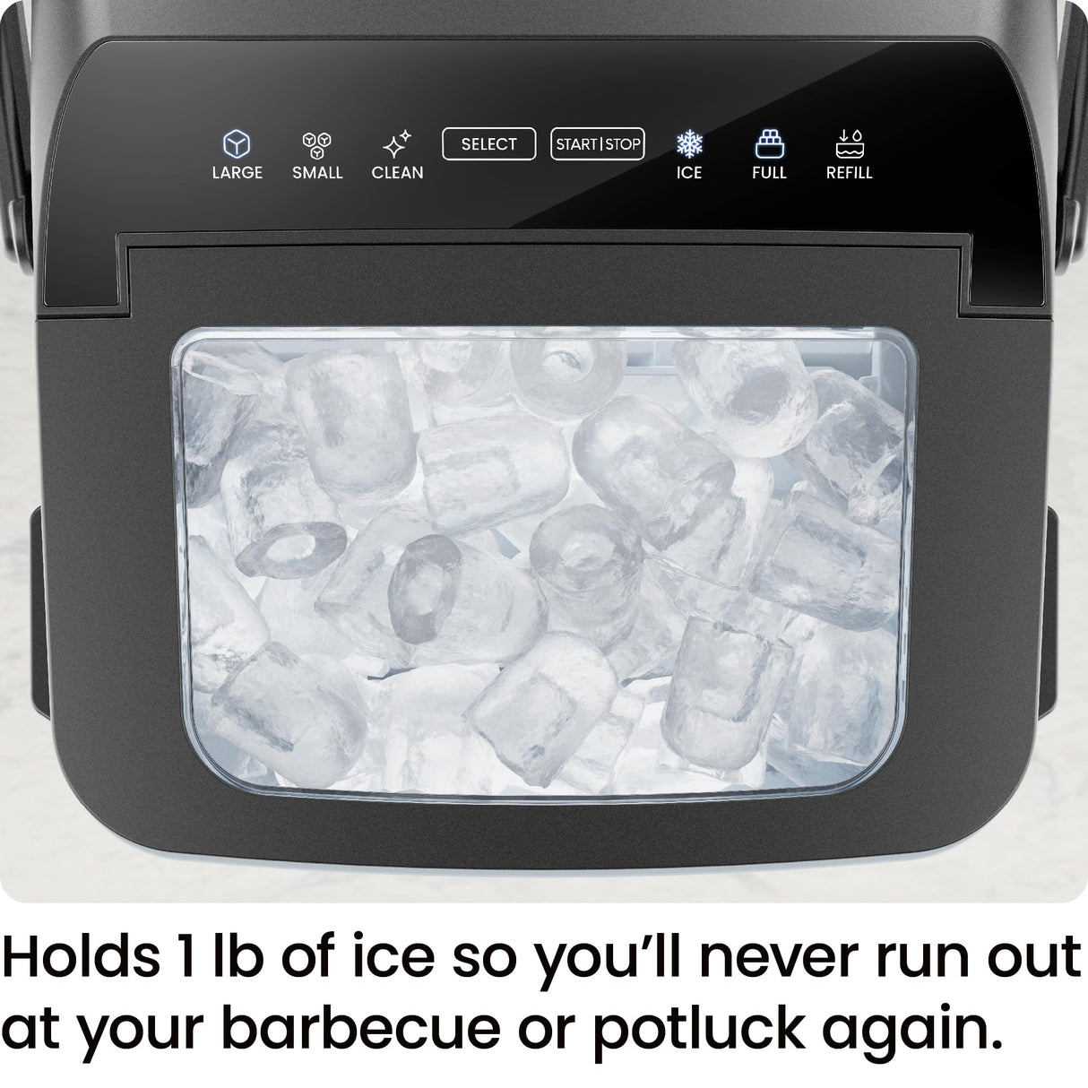 Iceman Dual-Size Ice Maker Countertop - Portable Ice Machine, Large and Small Ice Machine Maker with Self Cleaning, 9 Cubes in 7 Mins, 22lbs/24hrs, for Home, Kitchen, Office, Party, Ice Scoop Included Iceman