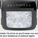 Iceman Dual-Size Ice Maker Countertop - Portable Ice Machine, Large and Small Ice Machine Maker with Self Cleaning, 9 Cubes in 7 Mins, 22lbs/24hrs, for Home, Kitchen, Office, Party, Ice Scoop Included Iceman