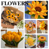 TOAOB 200pcs Pipe Cleaners Craft DIY Sunflowers Bouquets Making Kit Chenille Stems Artificial Flowers Craft Kit for DIY Art and Crafts Party Wedding Home Decorations TOAOB THE ONE AND ONLY BABY