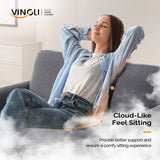 VINGLI 47" Small Couch, Dark Grey Linen Loveseat Sofa Mini Couch Mid Century Modern Decor Love Seat for Small Spaces Living Room, Bedroom, Play Room VINGLI