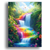 Zariocy 5D Diamond Art Kits for Adults Rainbow Falls, DIY Diamond Painting Art Landscape Round Full Drill Crystal Diamond Embroidery Paintings Arts Craft for Home Office Wall Decor 12x16 inch Zariocy