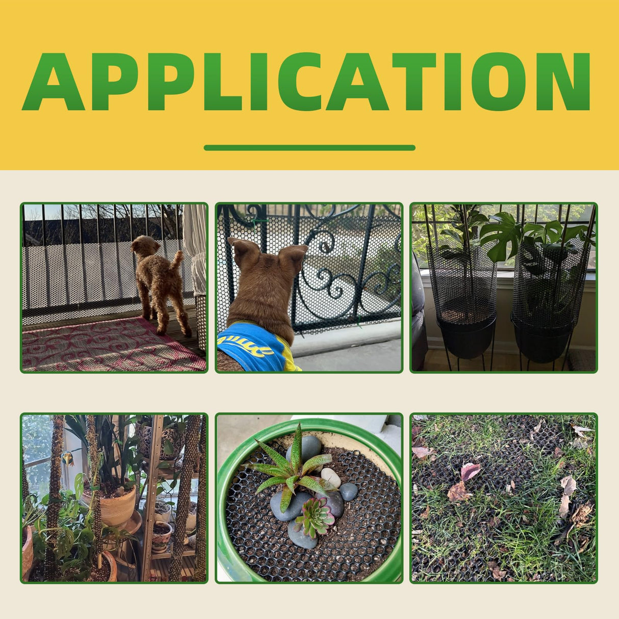 Heavy Duty 15.7IN x 41FT Black Plastic Mesh Fencing Roll for Chicken Dogs Rabbit Snake Poultry Barrier Gardening, Thicker Wire Mesh Netting Fence for Balcony Garden Pet Enclosure Plant Landscape DIY HWIUS