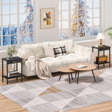 YUFAM End Table with Charging Station,Small Side Table,2-Tier Nightstand with Storage Shelf,Sofa Bedside Table for Small Spaces in Living Room,Bedroom,Office,Easy Assembly,Black YUFAM