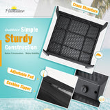 Flamaker 3 Pieces Patio Set Outdoor Wicker Furniture Sets Modern Rattan Chair Conversation Sets with Coffee Table for Yard and Bistro (Black) Flamaker