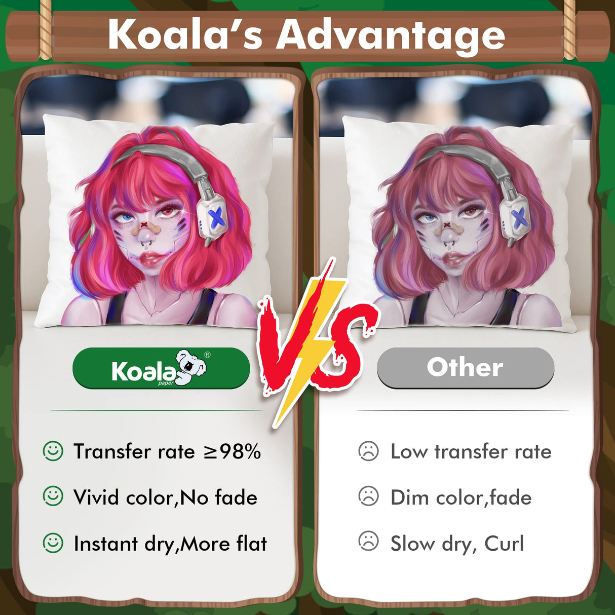 Koala Sublimation Paper 150 sheets 8.5x11 inches for Heat Transfer DIY Gift Compatible with Inkjet Sublimation Printer 105gsm KOALA PAPER